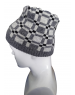 Angora wool designer cap grey